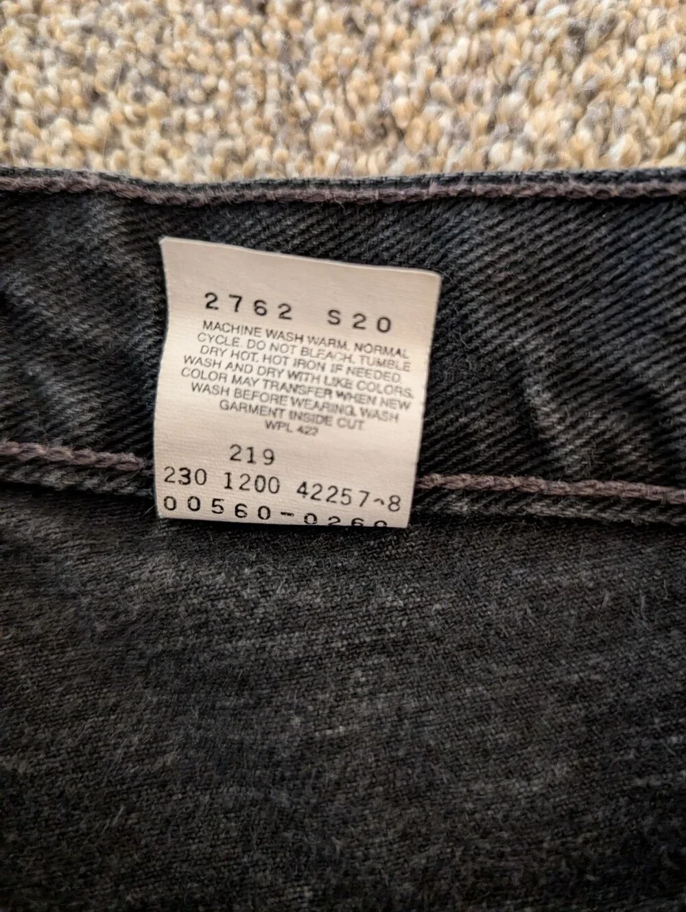 Levi's Men's 560 Black Loose Fit Tapered Leg Jeans 32 X 30